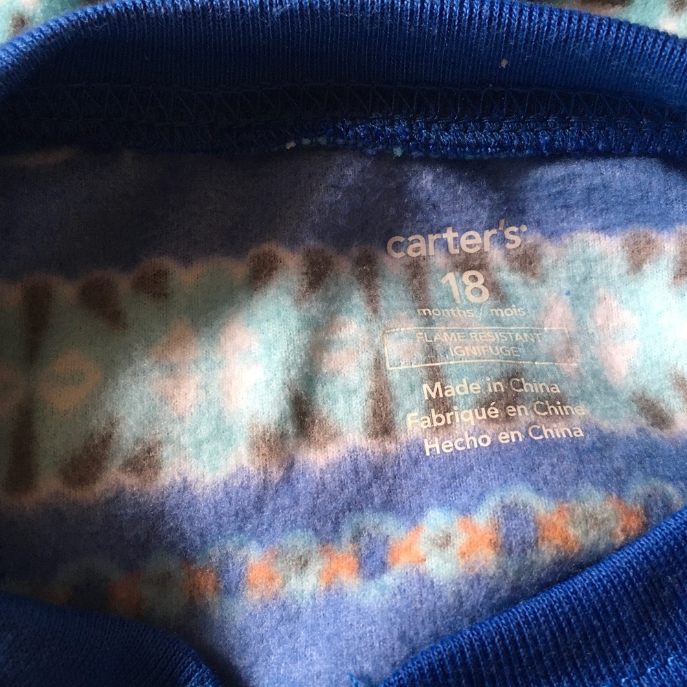 Carter’s Baby Boys 1-Piece Fleece Sleep&Plays size 18month, 24 month - Picture 4 of 6
